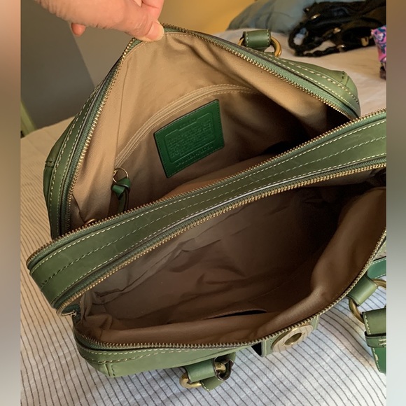 Coach Green Leather Satchel - Picture 9 of 9